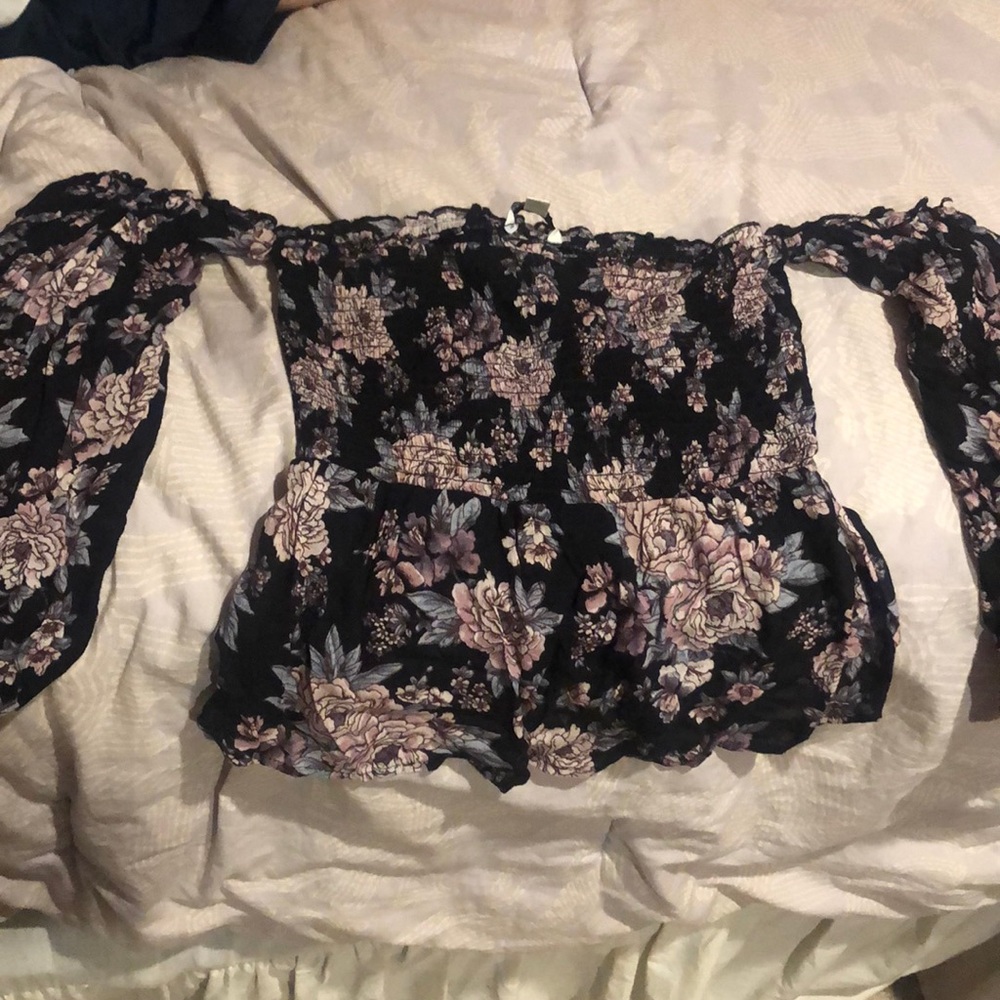 Floral off the shoulder blouse